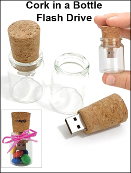 Cork in a Bottle Flash Drive